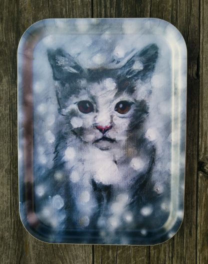 "Vinterkatt" - 20cm x 27cm