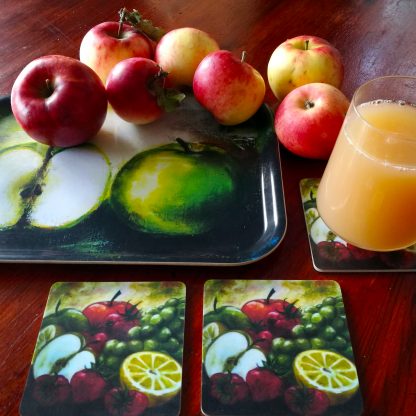 Glasunderlägg "Frukter" 4-pack - Bild 2