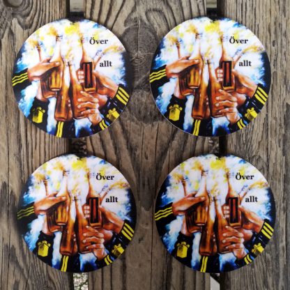Glasunderlägg 4-pack "Över Allt"