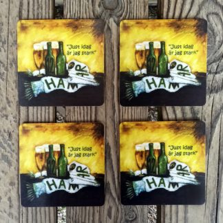 Glasunderlägg 4-pack "Just idag"