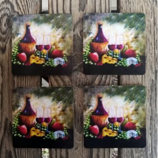 Glasunderlägg "Vin" 4-pack