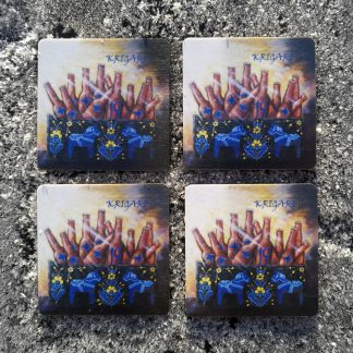 Glasunderlägg 4-pack "Krigare"