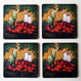 Glasunderlägg "Jul" 4-pack