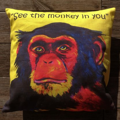 Kuddfodral "See the monkey in you" - Bild 2