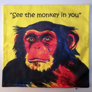 Kuddfodral "See the monkey in you"