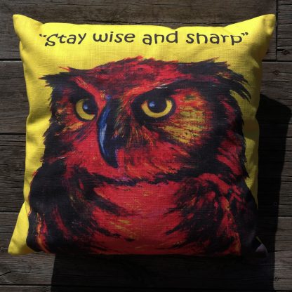 Kuddfodral "Stay wise and sharp" - Bild 2