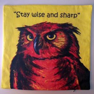 Kuddfodral "Stay wise and sharp"