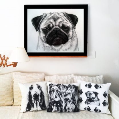 Kuddfodral "Mops" - Bild 6